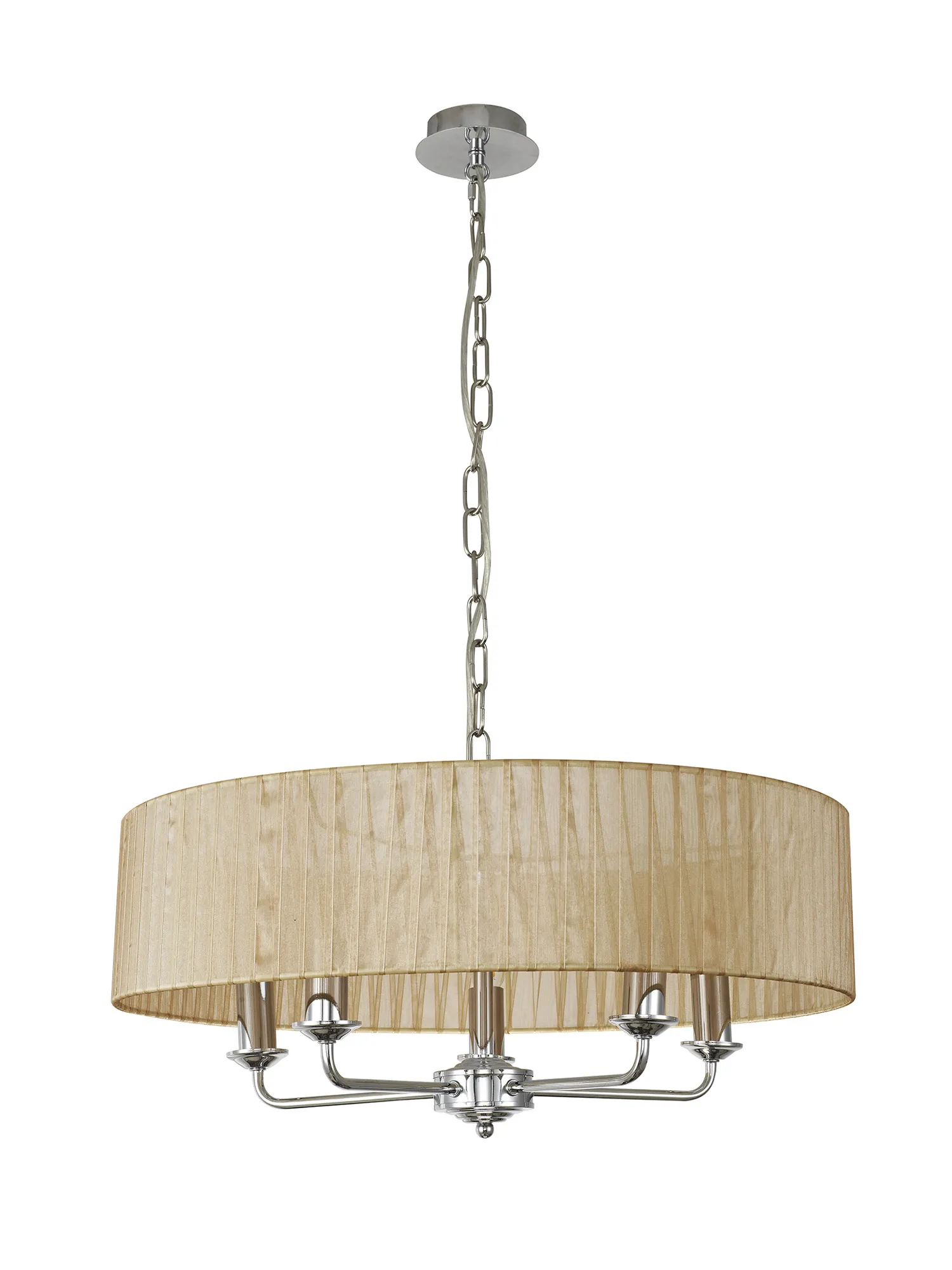 Banyan 45cm 3 Light Pendant Polished Chrome, Soft Bronze DK0862  Deco Banyan CH SB